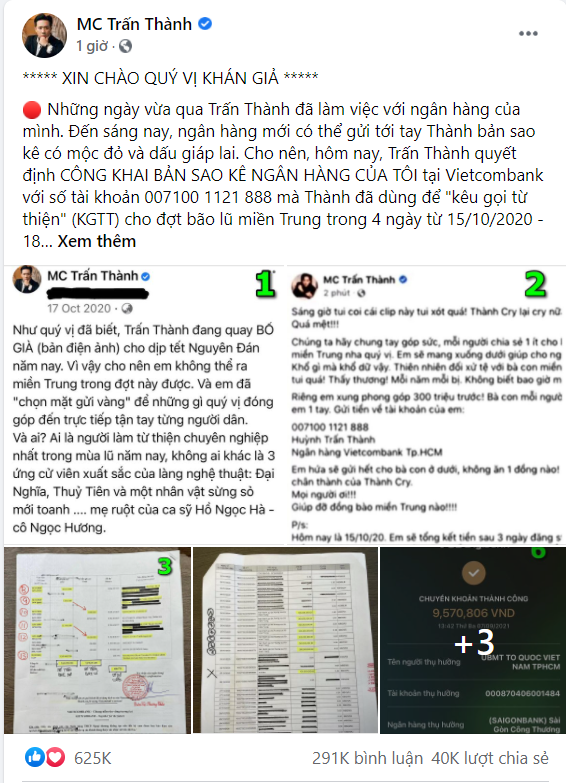 Cộng đồng mạng - Động thái của bà Phương Hằng khi Trấn Thành tung sao kê khiến cộng đồng mạng bất ngờ