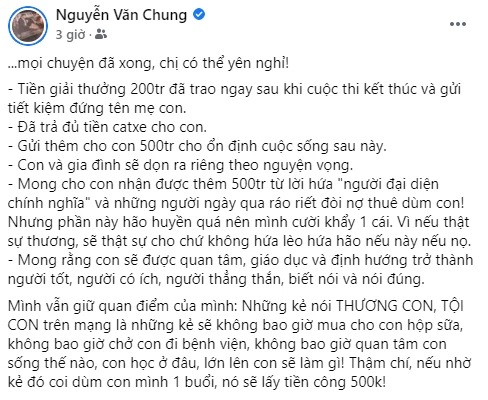 Văn hoá - Nhạc sĩ Nguyễn Văn Chung mong người hứa cho Hồ Văn Cường 500 triệu hãy thực hiện (Hình 2).