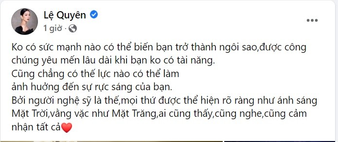 Văn hoá - Ca sĩ Lệ Quyên bất ngờ trải lòng mình về sự nghiệp