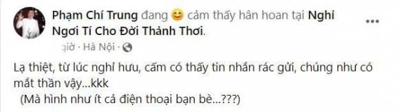 Văn hoá - Nghệ sĩ Chí Trung chia sẻ về những thay đổi sau khi nghỉ hưu