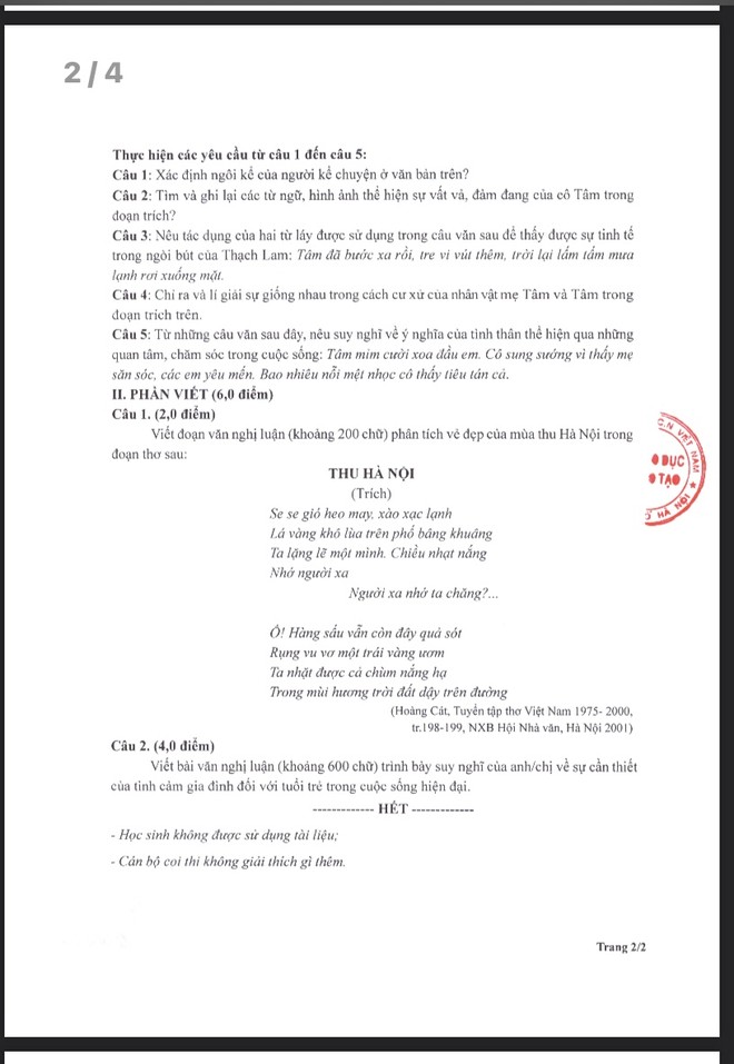 Xã hội - Hà Nội: Công bố đáp án bài kiểm tra khảo sát học sinh lớp 11 (Hình 2).