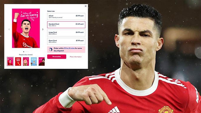 Hậu trường - Thiệp in ‘Không thể ngăn Ronaldo ghi bàn ở ngày Valentine’ ngừng bán