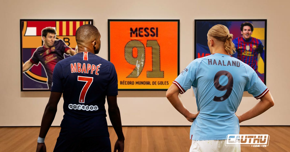 Bóng đá Châu Âu - Haaland và Mbappe, ai đủ sức phá kỷ lục 91 bàn/năm của Messi?