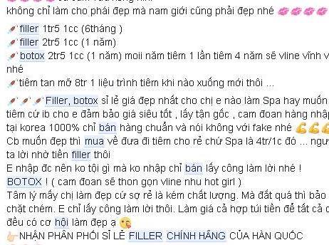 Loạn giá filler làm đẹp không đau đớn giúp nâng ngực, nở mông trên “chợ mạng” (Hình 2).