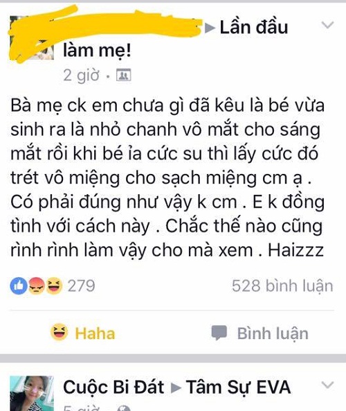 Cộng đồng mạng - Mẹ trẻ khoe vắt chanh vào miệng con để chữa hạ sốt (Hình 2).