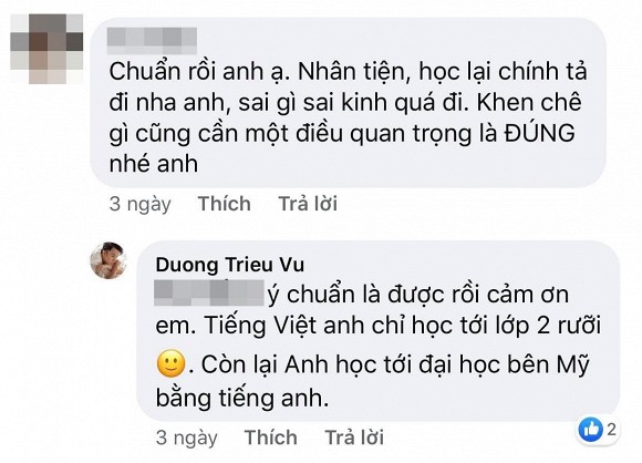 Ngôi sao - Dương Triệu Vũ phản pháo cực chất khi bị dân mạng soi lỗi chính tả