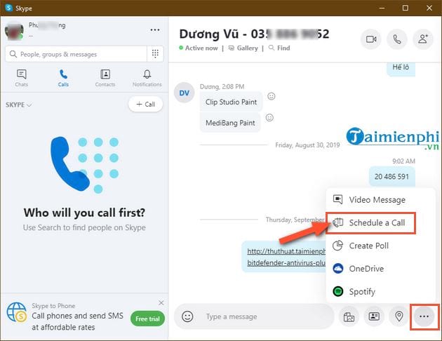 Thủ thuật - Tiện ích - Hướng dẫn lên lịch cuộc gọi trên Skype