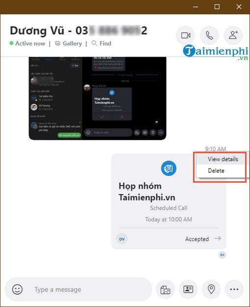 Thủ thuật - Tiện ích - Hướng dẫn lên lịch cuộc gọi trên Skype (Hình 3).