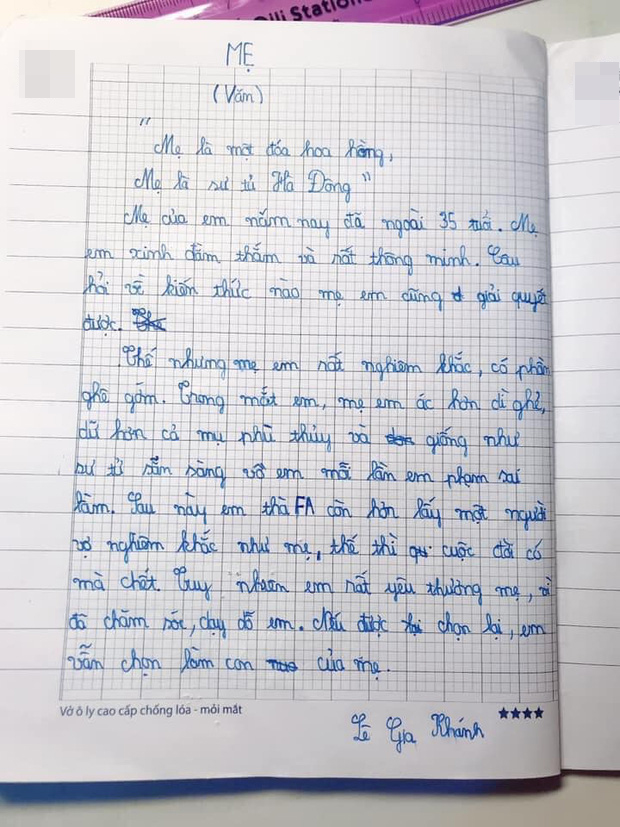 Cộng đồng mạng - Cậu bé lớp 4 tả mẹ như 'sư tử Hà Đông' khiến dân mạng ôm bụng cười