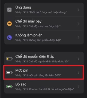 Thủ thuật - Tiện ích - Mẹo tạo thông báo nhắc sạc iPhone, tránh bị sập nguồn, hại pin (Hình 2).