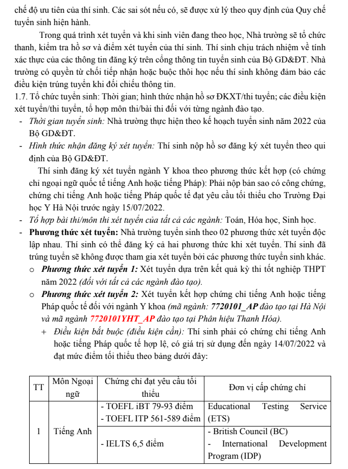 Giáo dục - Điểm mới trong Đề án tuyển sinh của Đại học Y Hà Nội năm 2022 (Hình 5).