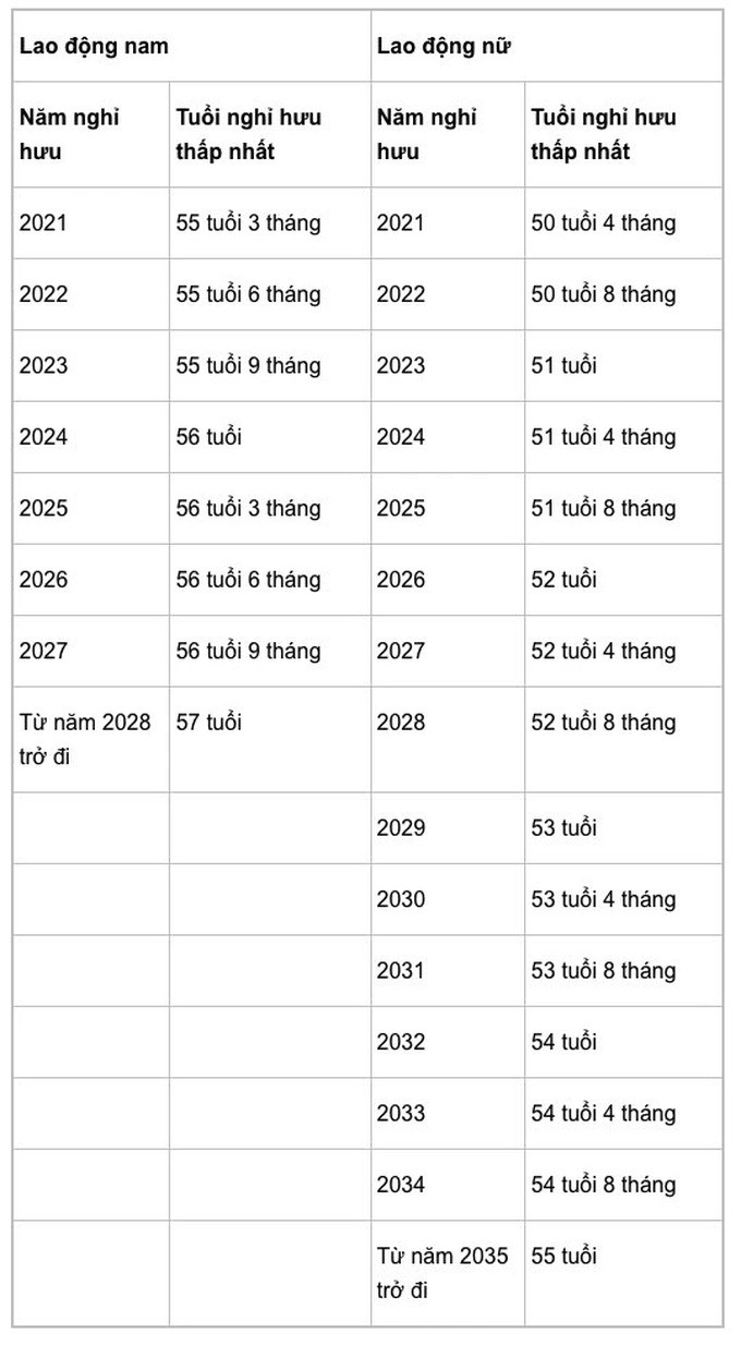 Chính sách - Tuổi nghỉ hưu của người lao động vào năm 2022 là bao nhiêu? (Hình 2).