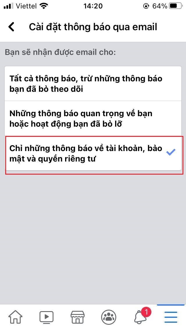 Thủ thuật - Tiện ích - Cách tắt thông báo từ Facebook đến email đã đăng ký (Hình 7).