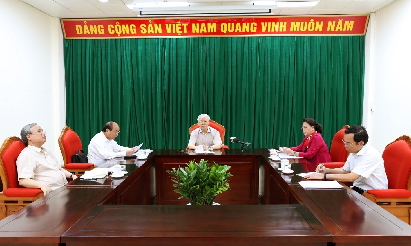 Chính sách - Chùm ảnh: Tổng Bí thư, Chủ tịch nước Nguyễn Phú Trọng chủ trì họp lãnh đạo chủ chốt (Hình 6).