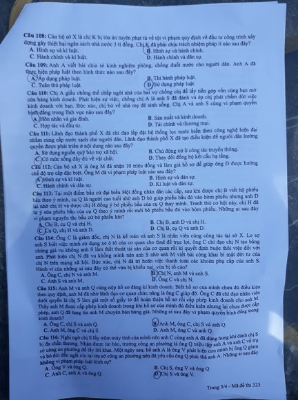 Giáo dục - Đáp án đề thi môn GDCD mã đề 323 thi THPT Quốc gia 2019 chuẩn nhất (Hình 4).