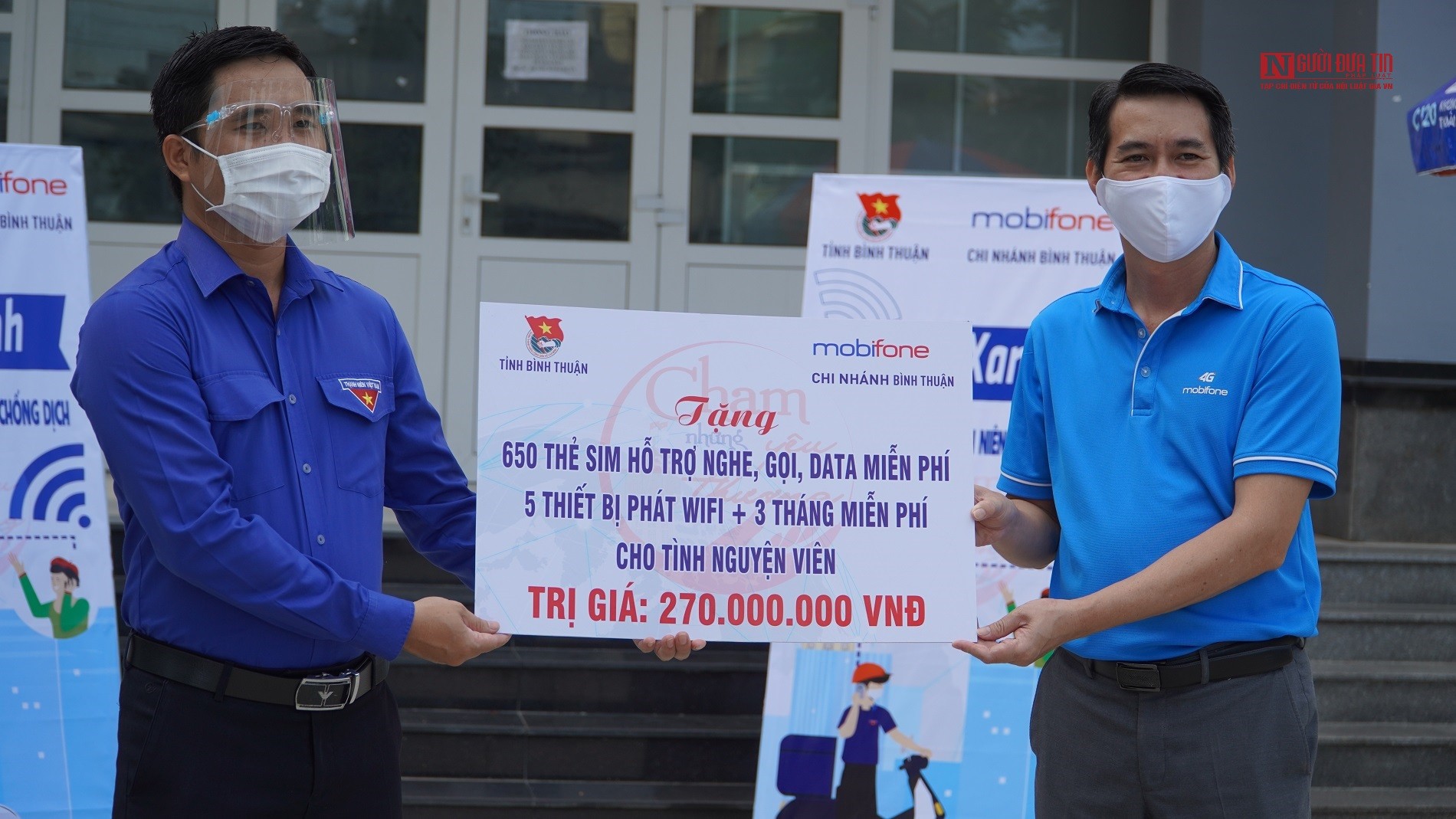 Dân sinh - Bình Thuận: Hỗ trợ 650 thẻ sim và 5.000 lít xăng cho đoàn thanh niên