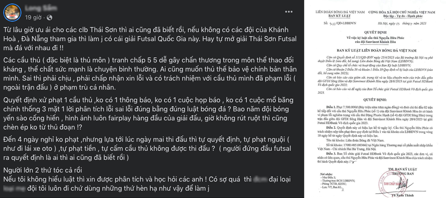 Bóng đá Việt Nam - Trưởng đoàn CLB Futsal Sanvinest Khánh Hoà ‘tố’ bị chèn ép (Hình 2).