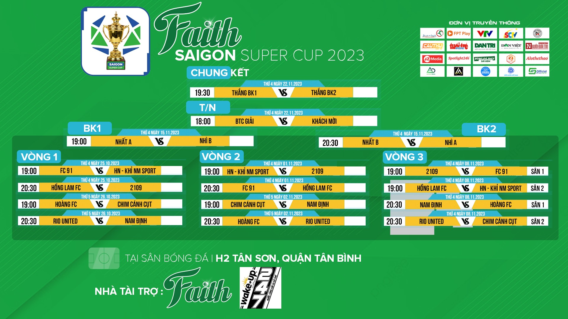 Bóng đá Việt Nam - Faith Saigon Super Cup 2023: Chờ màn chào sân thượng hạng