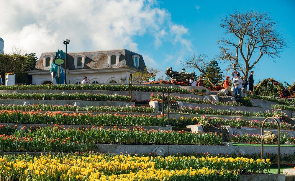 Nhiều du khách cho biết, lần đầu tiên được nhìn thấy một vườn hoa có nhiều tulip đến như thế. 