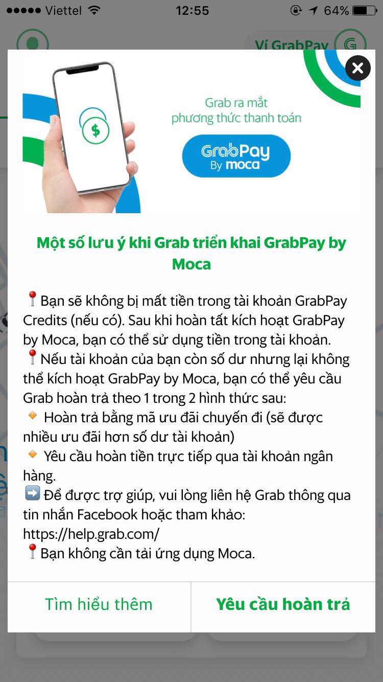 Tiêu dùng & Dư luận - Bị tố 'giam lỏng' tiền khách hàng, ép sử dụng ví điện tử Moca: Grab nói gì?