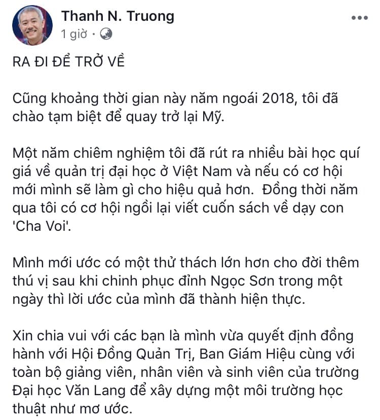 Giáo dục - 'Giáo sư quần đùi' Trương Nguyện Thành trở lại Việt Nam