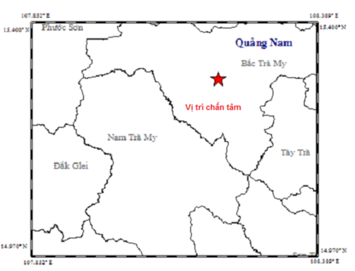 Môi trường - Quảng Nam: Động đất 3,8 độ Richter rung chuyển Bắc Trà My