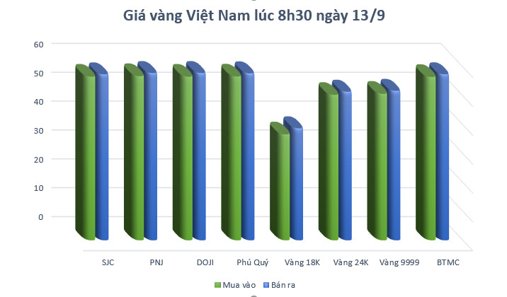 Tài chính - Ngân hàng - Giá vàng 13/9/2021: Vàng DOJI giảm nhẹ 50.000 đồng/lượng (Hình 2).