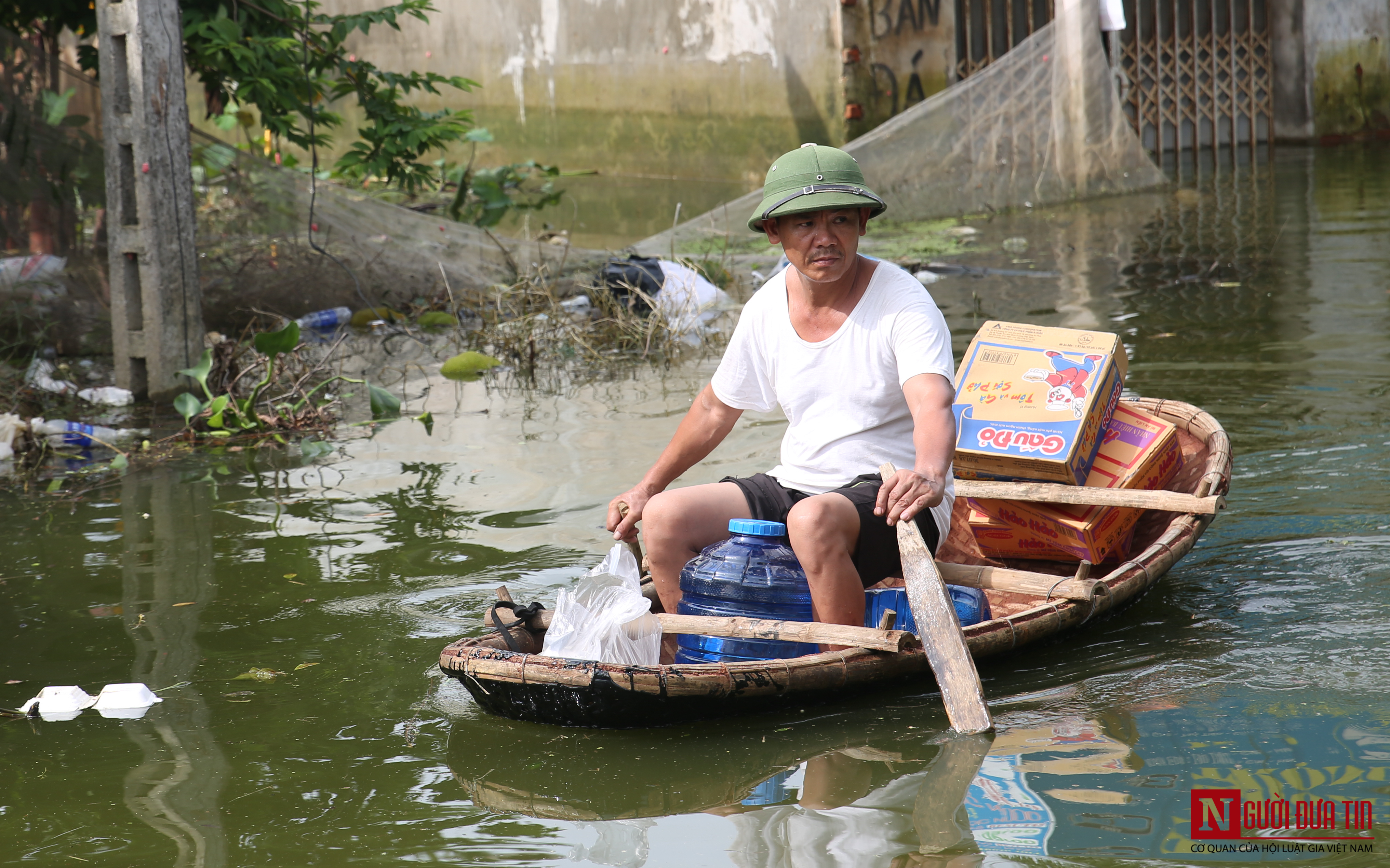 Xã hội - Lênh đênh thuyền thúng giữa lòng Chương Mỹ (Hình 6).