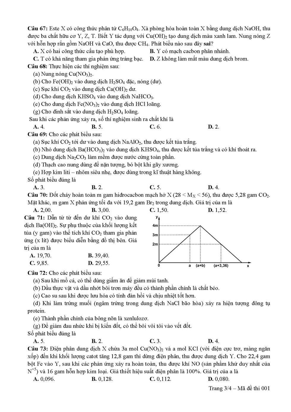 Giáo dục - Đáp án đề thi môn Hoá học mã đề 224 thi THPT Quốc gia 2019 chuẩn nhất  (Hình 5).