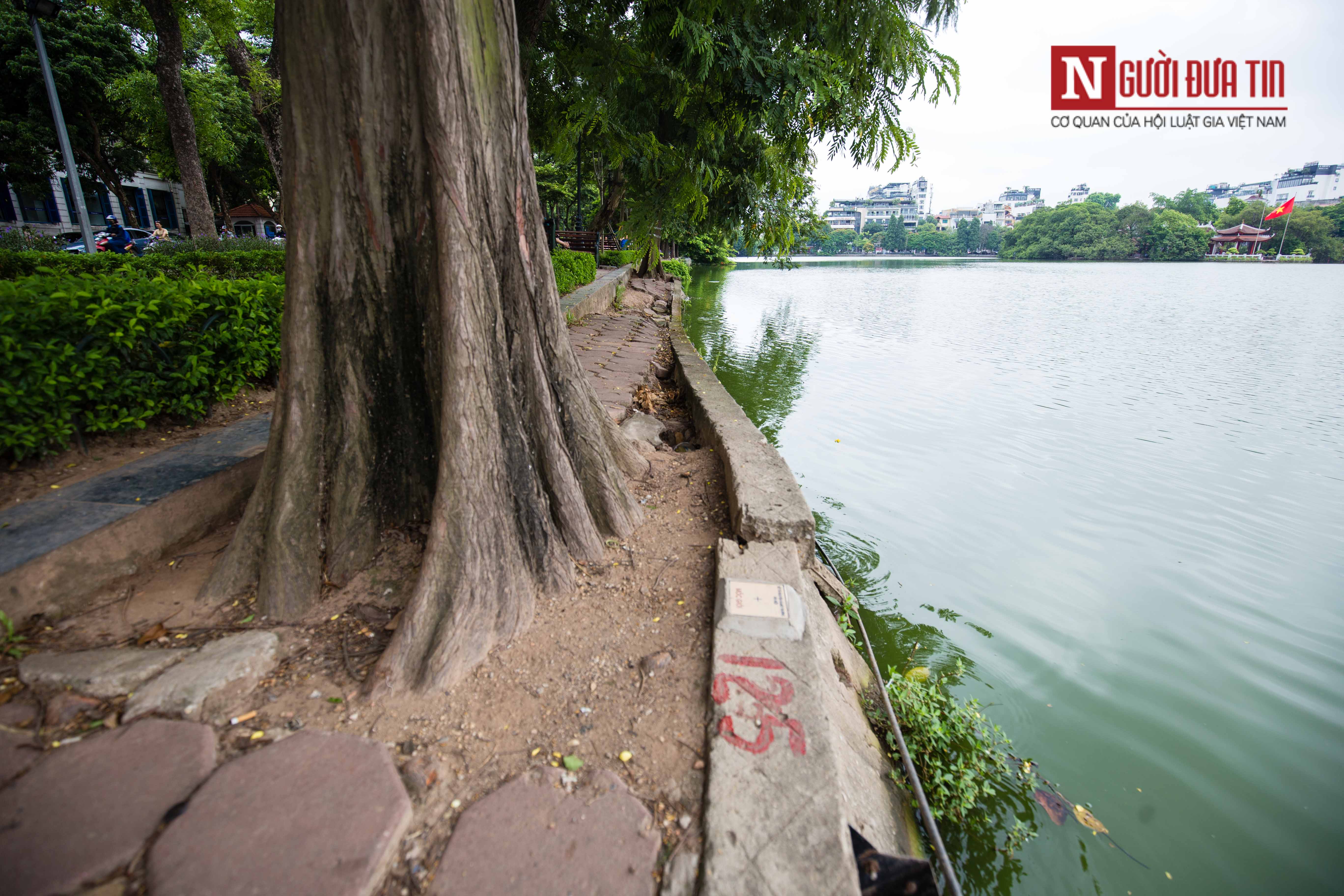 Tin nhanh - Những bờ kè tróc lở làm Hồ Gươm xấu xí (Hình 6).