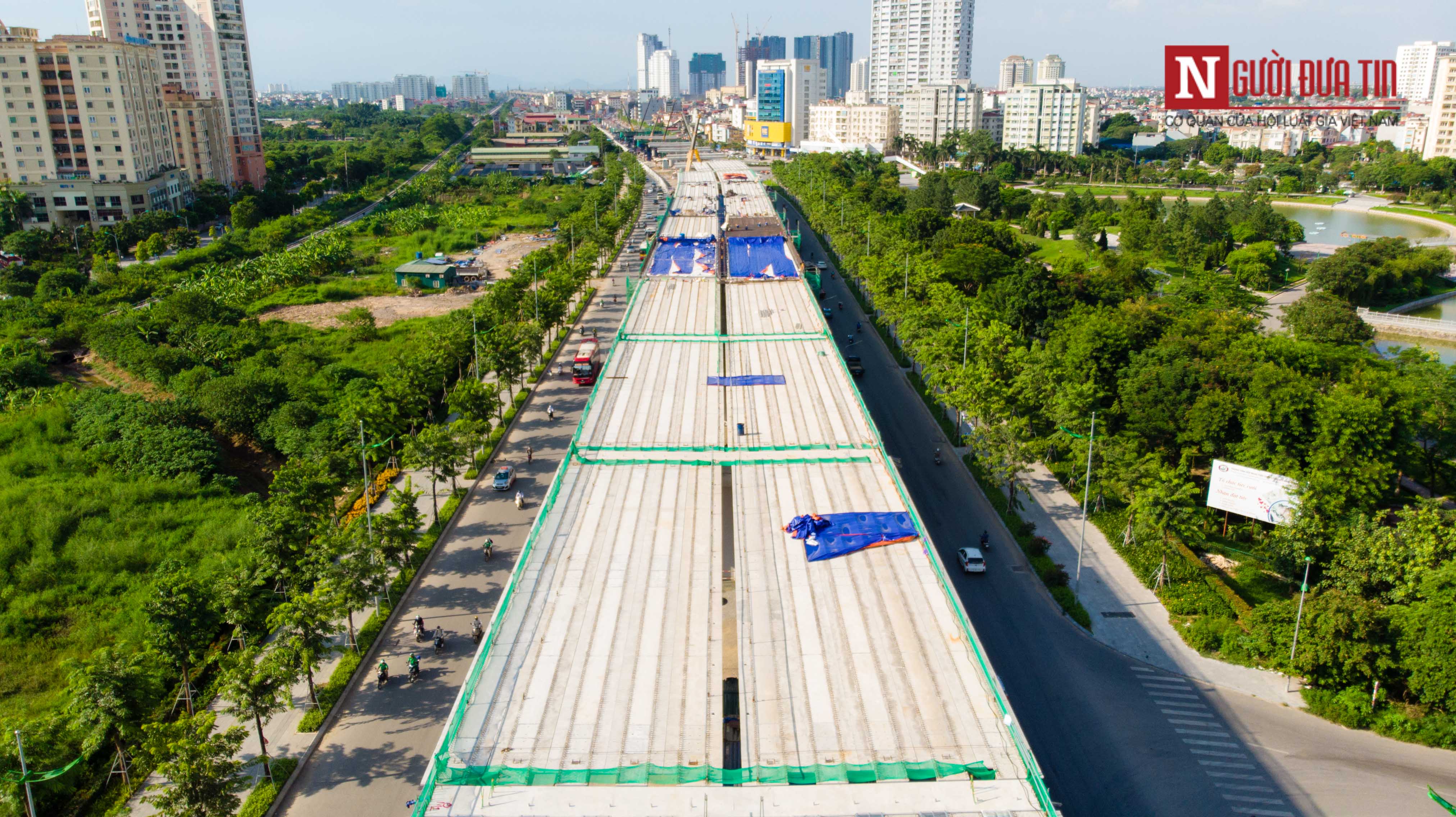 Đầu tư - Cận cảnh đại công trường vành đai 3 Mai Dịch - Nam Thăng Long gấp rút thi công (Hình 3).