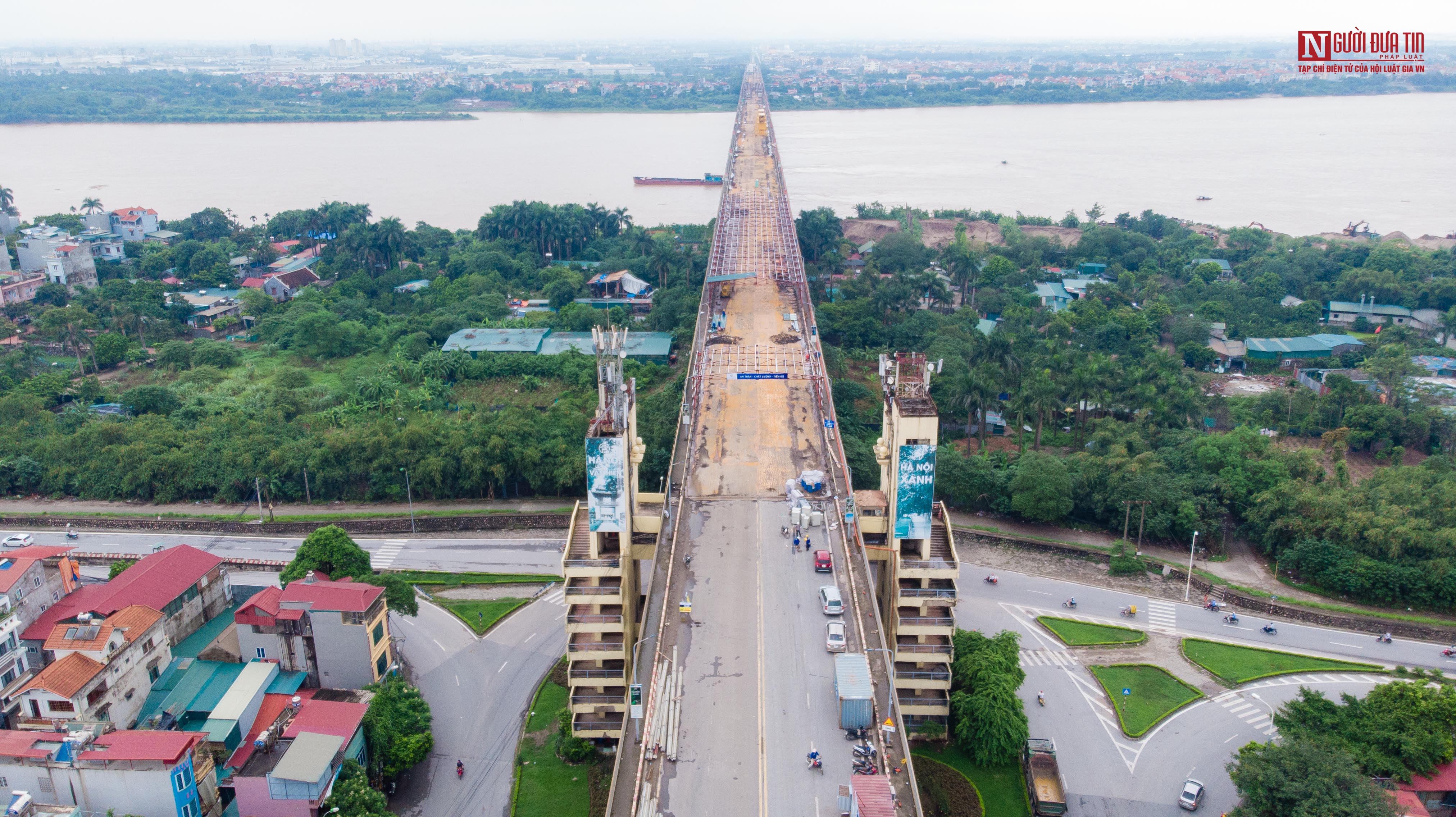 Tin nhanh - Toàn cảnh đại công trường 270 tỉ bắc qua sông Hồng