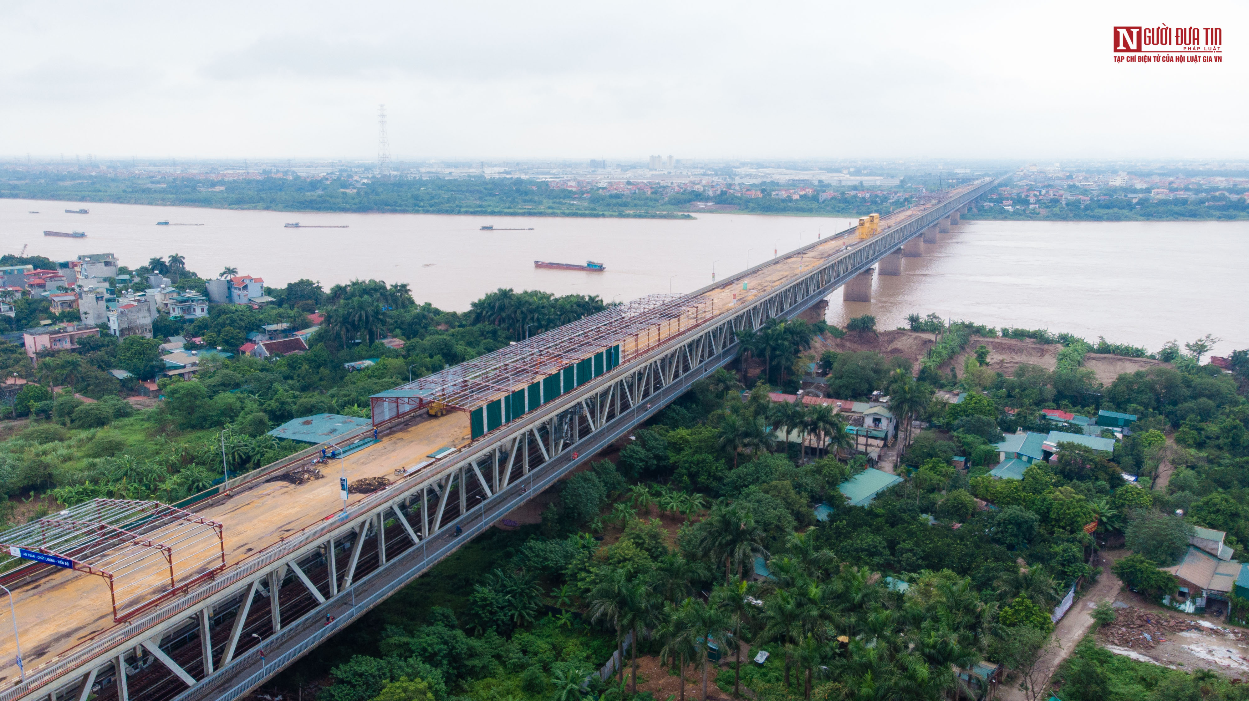 Tin nhanh - Toàn cảnh đại công trường 270 tỉ bắc qua sông Hồng (Hình 2).