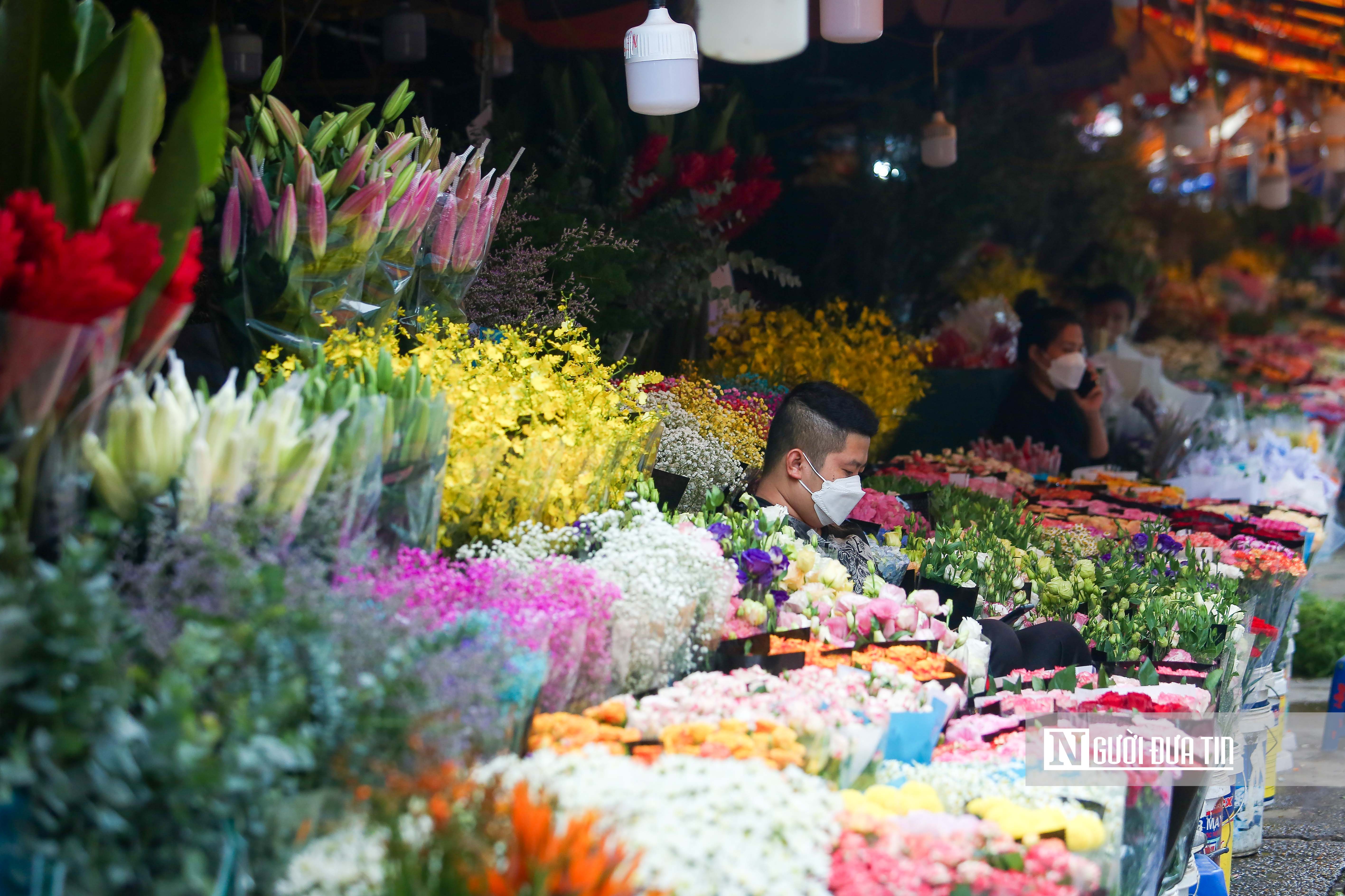 Tiêu dùng & Dư luận - Hà Nội: Thị trường hoa 20/11 ảm đạm, tiểu thương 'ngủ gật' (Hình 5).