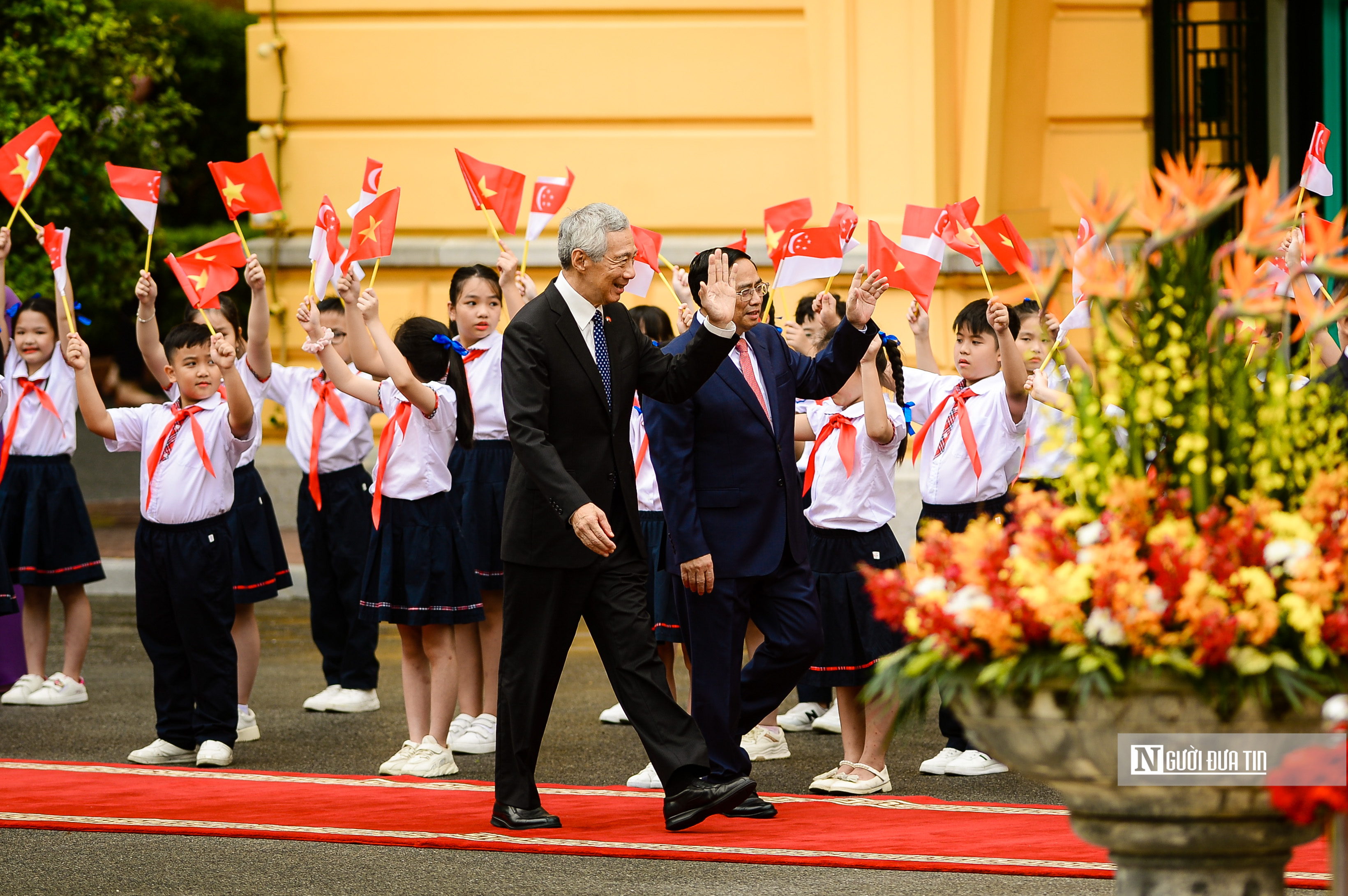 Tiêu điểm - Thủ tướng Phạm Minh Chính chủ trì lễ đón Thủ tướng Singapore Lý Hiển Long (Hình 2).