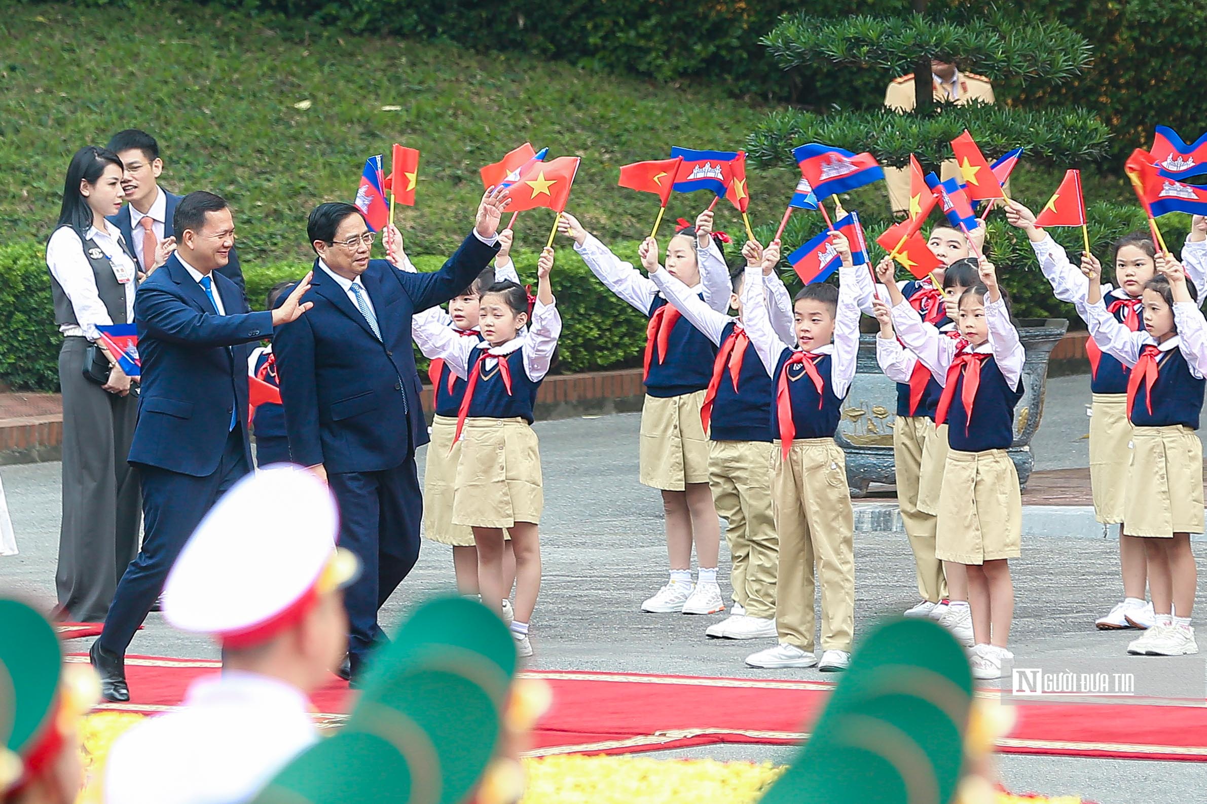 Tiêu điểm - Thủ tướng Phạm Minh Chính chủ trì Lễ đón Thủ tướng Campuchia  (Hình 4).