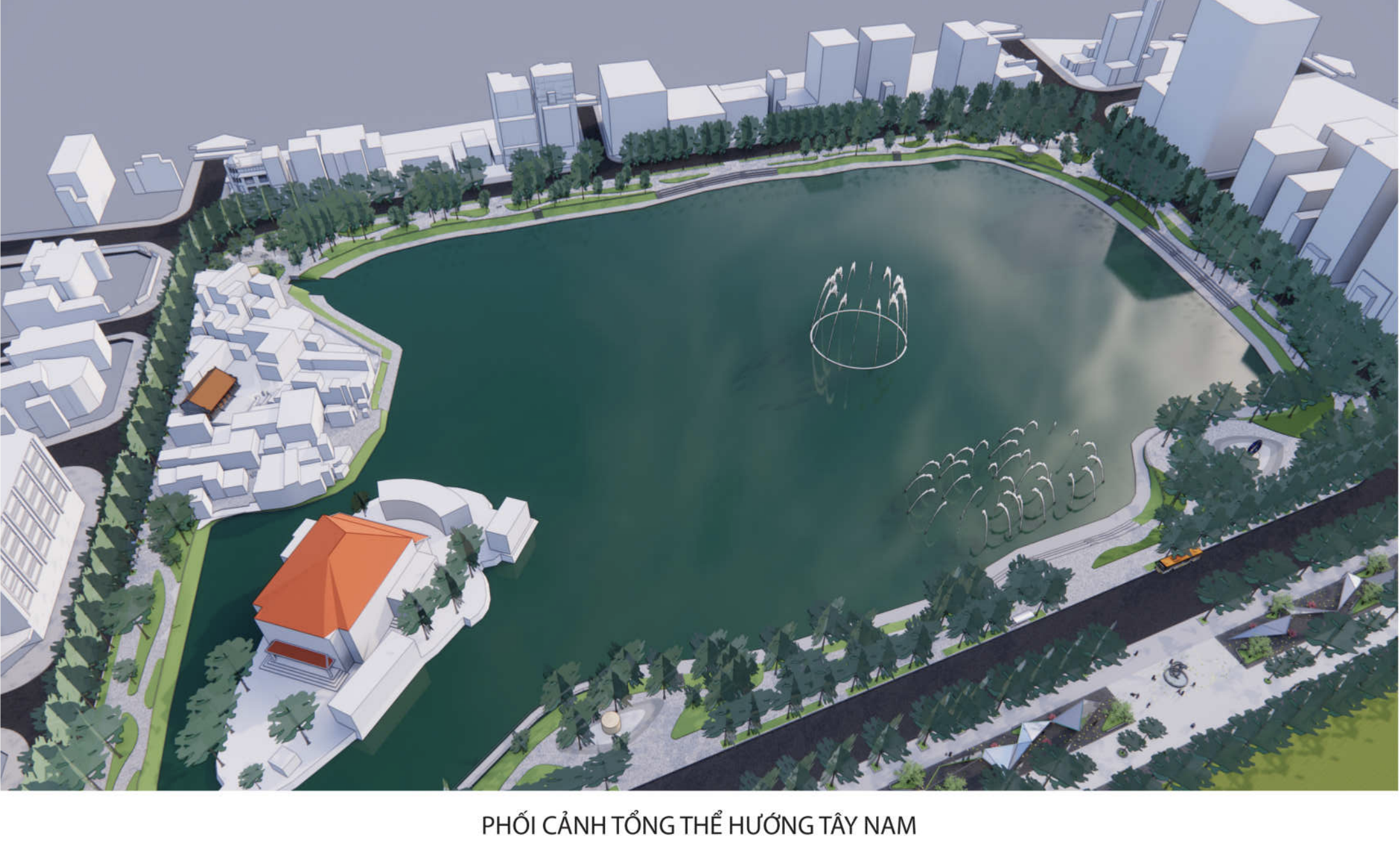 Xã hội - Hiện trạng hồ Thiền Quang trước đề xuất làm 5 quảng trường xung quanh