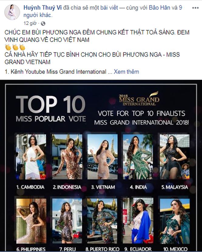 Ngôi sao - Phương Nga bất ngờ lọt top 2 Miss Grand  International 2018 ngay sát giờ G (Hình 4).