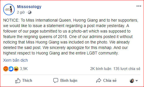 Ngôi sao - Lý do khiến chuyên trang sắc đẹp lớn nhất thế giới Missosology chính thức xin lỗi Hương Giang  (Hình 4).
