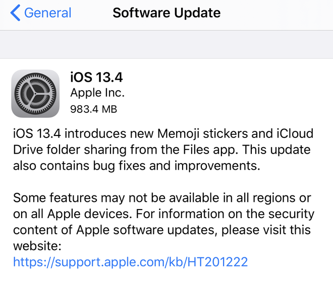 Cuộc sống số - Thử nghiệm iOS 13.4.5 Beta 'vá' lỗi của người anh iOS 13.4 (Hình 2).