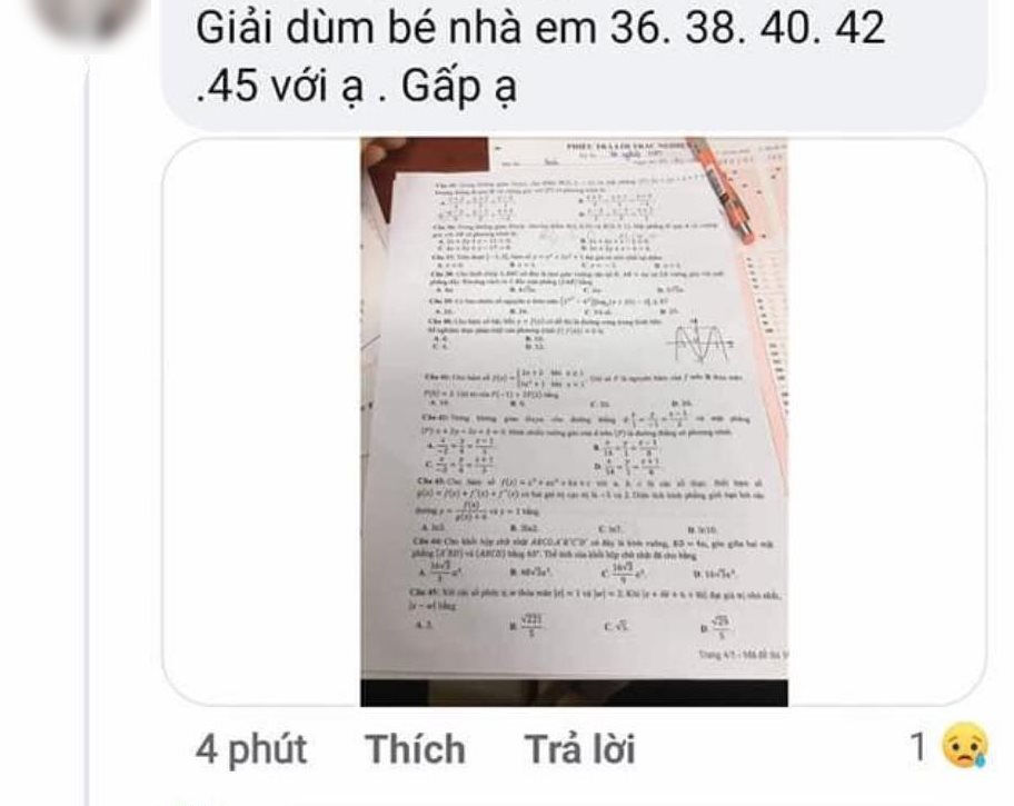 An ninh - Hình sự - Công an vào cuộc vụ nghi lộ đề thi toán tốt nghiệp THPT 2021 trên mạng