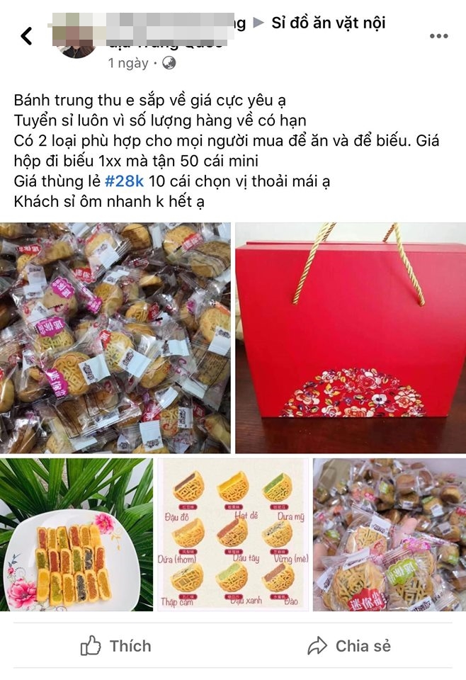 Tiêu dùng & Dư luận - Lại tràn ngập bánh trung thu Trung Quốc giá vài ngàn đồng