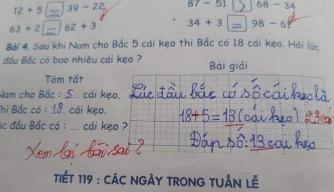 Giáo dục - Học trò tính đúng bài toán nhưng vẫn bị cô giáo gạch thành sai, rốt cuộc ai mới là người mắc lỗi?