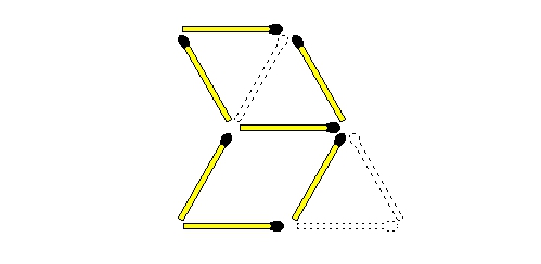 Giáo dục - Thử thách di chuyển que diêm để được 2 hình thoi