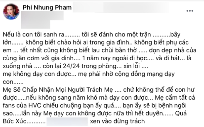 Ngôi sao - Động thái mới của ca sĩ Phi Nhung sau khi 'bóc phốt” Hồ Văn Cường trên mạng xã hội