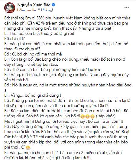 Giải trí - Xuân Bắc yêu cầu con trai Bi Béo giảm cân, nhưng cái kết đầy bất ngờ (Hình 2).