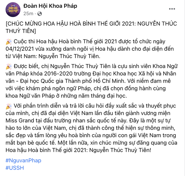 Giải trí - Soi học vấn 'đáng nể' của Hoa hậu Hòa bình Quốc tế 2021 Thùy Tiên (Hình 9).