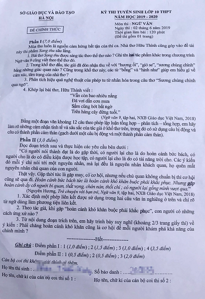 Giáo dục - Đề Ngữ văn thi vào lớp 10 Hà Nội 3 năm qua 'không mới', tham khảo để thi tốt  (Hình 3).