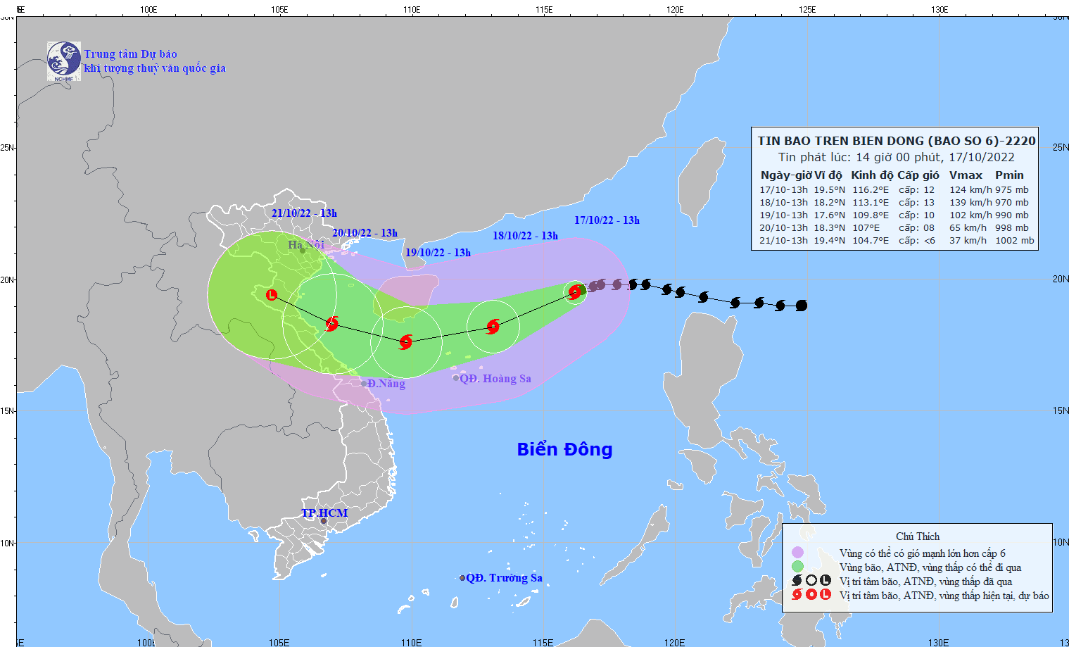 Sự kiện - Bão số 6 có thể vượt qua cấp 12, cách quần đảo Hoàng Sa khoảng 520km