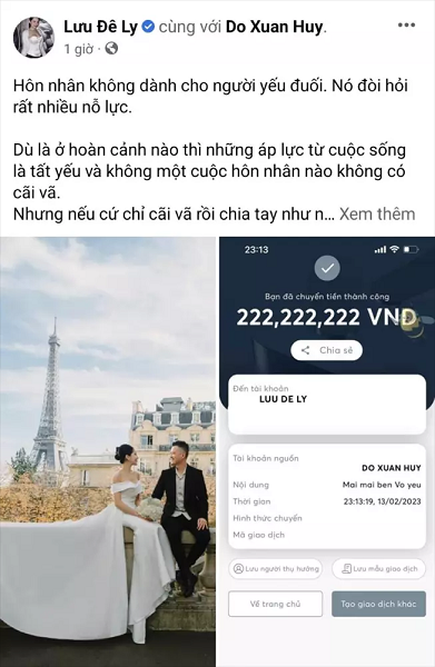 Giải trí - Nữ diễn viên 'Chạy trốn thanh xuân' được chồng tặng quà 14/2, nhìn số tiền mà choáng